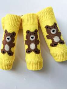 4件套宠物狗护肘，2个前腿支撑带和2个后腿支撑带，护肘带，护腿带，透气弹力针织宠物防护袜