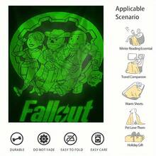 Fallout-Themed Soft Flannel Blanket - Cozy For Travel, Sofa, Bed, Office, And Home Decor - Perfect All-Season Gift For Boys, Girls, And Adults - Vibrant Green Design With Iconic Characters - 彩色 - 查看 10