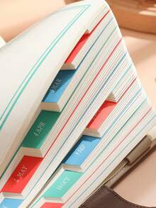1 PC A5 Magnetic Clasp PU 2026 Planner – 320 Pages (160 Sheets) Thick Dated Notebook. Master Your Time With Schedule Templates, Address Book & Annual Calendar. 365-Day English Productivity System For Daily Planning & Office Organization. - Multicolor - View 9