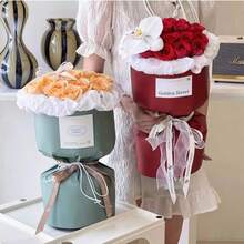 10个圆形花束固定卡，花艺师工具，适用于固定花束，确保花束和包装的完整性，适用于情人节、感恩节装饰和花束包装 - 白色 - 查看 6