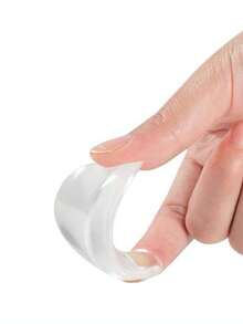 QKC 1 Pasang Bantalan Tumit Silikon, Sol Anti Selip, Sisipan Penopang Lengkungan Kaki yang Nyaman untuk Olahraga - Clear - View 4