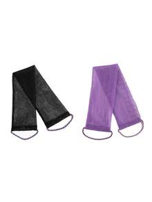 African Mesh Exfoliating Back Long Net Bath Scrub Towel Set,Double-Sided For Gentle,Rough Exfoliation, Effective Body Scrub, Back Scrubber For Shower Use,Premium Mesh Material, Convenient Strap Towel Design, Loofah Towel, Body Sponge For Smooth Skin,Great For Daily Use(Blue, Purple) - Multicolor - View 31