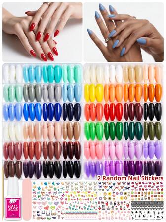 1pc Box Of 24 Pieces Pointed Almond False Nails, Solid Color Transparent High Gloss Press-On Nails, Multi-Color Nude Nail Stickers, Removable, Suitable For Nail Salon DIY And Gifts