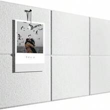 一套 6 个带图钉的软木板：超大公告板，适用于办公室 - 0.4 英寸厚的软木板方块，适用于办公室、学校、家庭备忘录和照片墙。