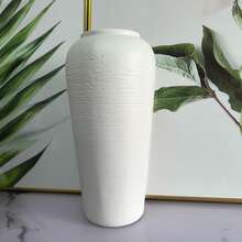 复古装饰塑料花瓶/桌面摆件，适用于客厅装饰（黑/白） - 彩色 - 查看 7