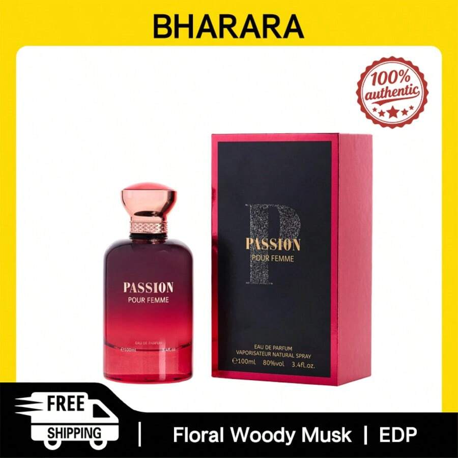 Bharara Ladies Passion EDP Spray 100ml  Fragrances  Woody Floral Notes Authentic Original Long-Lasting Fragrance Women's Perfume - 木質花香調 - 查看 1