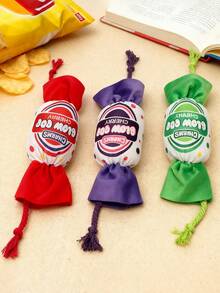 1个宠物玩具，狗狗玩具，打结糖果形状玩具，发声玩具，互动宠物咀嚼玩具 - 彩色 - 查看 7