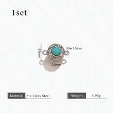 1Set Of 304 Stainless Steel 18K Gold-Plated Multi-Style Natural Stone Diamond-Studded Magnetic Snap Connector DIY Charms Jewellery Necklace Anb Bracelet Making Supplies Accessories Woman's Stainless Steel Jewellery Making Accessories Handmade Accessories Stainless Steel Ladies' Jewellery Woman's Handmade Accessories Suitable For Ladies' Daily Wear - Natural Stone Connector - View 29