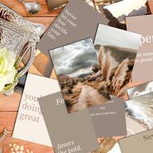 50 Pieces Of Muted Morandi Color Palette Ins-Style Minimalist And Elegant Wall Decor Cards