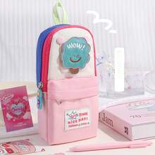 New Star Pattern Pencil Case, Large Capacity Stationery Bag For Students, Fashionable Design For Girls - Multicolor - View 13