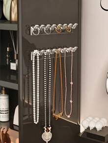 亚克力壁挂式首饰收纳架，艺术装饰项链架，悬挂式戒指、耳环、手镯收纳展示架，家居卧室装饰配件，复活节、母亲节、夏季和节假日理想之选，节省衣柜空间 - 彩色 - 查看 6