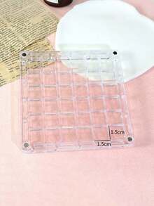 1个磁性透明亚克力美甲水钻收纳盒 - 防尘防水36格美甲宝石及珠宝配件收纳盒 - 無色 - 查看 9