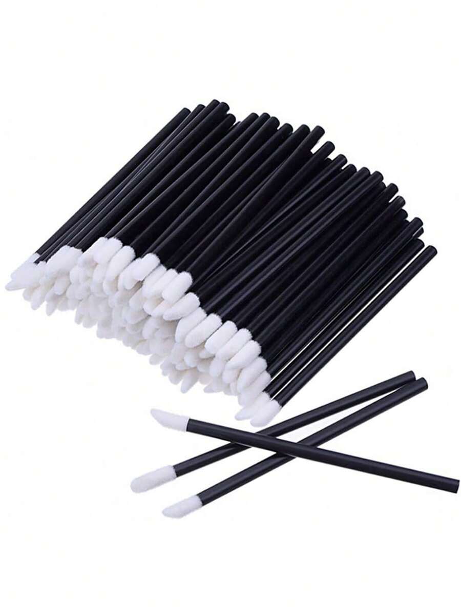 200pcs/50pcs Black Lip Brushes, Makeup Brushes For Lipstick And Lip Gloss Application, Cosmetic Beauty Tools Set - Multicolor - View 1