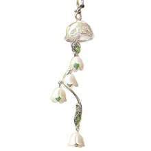 1 dây đeo điện thoại đính hạt thủ công hình hoa linh lan - Nhiều màu - Xem 2