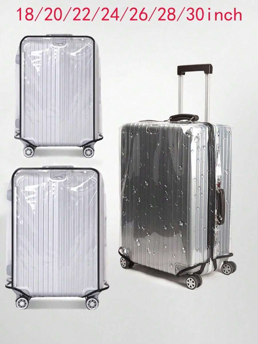 Vỏ bọc hành lý siêu trong suốt có thể tháo rời bằng PVC, Vỏ bọc hành lý, Vỏ bọc chống bụi cho hành lý du lịch, Vỏ bảo vệ hành lý du lịch và Vỏ bọc hành lý có bánh xe - Nhiều màu - Xem 1