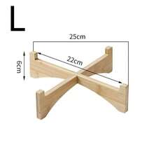 1pc Wooden Plant Stand, Medieval Modern Planter, Rattan Planter Rack, Indoor Low Short Plant Support - Bohemian Rustic Wood Rack, Suitable For Planter - 1 Piece Flower Pot Stand - View 11