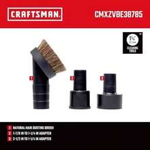 CRAFTSMAN CMXZVBE38785 1-1/4" cepillo para polvo natural para polvo de cabello húmedo y seco, accesorio de aspiradora para limpiar superficies delicadas, se adapta a diámetros de manguera de 1-1/4,(default) - Multicolor - Ver 4