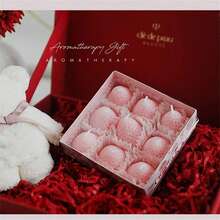 草莓味大豆蜡蜡烛批发，可爱创意生日礼物，手工逼真香氛蜡烛，适用于桌面摆设、拍照道具、生日、冥想、舒缓压力、沐浴、派对装饰、生日礼物、派对礼品、节日装饰 - 粉色 - 查看 5