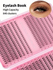 640/600/300 piezas Extensiones de pestañas individuales falsas con rizos D, longitud de 10-16 mm, mezcla de estilos, gran capacidad de racimos de pestañas falsas 10D 20D de estilo mixto, extensiones de pestañas con rizo D, extensiones de pestañas voluminosas y difuminadas, adecuadas para viajes, uso diario para principiantes, bodas, citas, fiestas, festivales, muy adecuadas para regalos de Navidad/Halloween - D - Ver 4