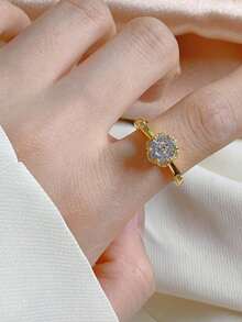 1pc Gold Hollow Clover Stylish Casual Fashion Accessory For Men, Suitable For Daily Wear, Commuting, Christmas Party, Holiday Gifting - Yellow Gold - View 9