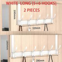 1pc/2pcs New No-Drill Door Hook, Over-The-Door Hanging Rack, Extended Length Door Mounted Clothes Hanger, Essential For Bedroom Storage And Organization. - Multicolor - View 18