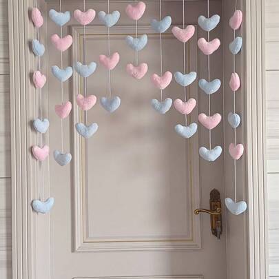 1pc Romantic Heart Shaped Curtain Divider, Creates Cozy Ambiance For Couples, No Drilling Required For Bedroom, Entryway, Kitchen, Bathroom Decor
