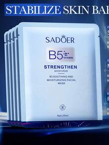 1/3/5pcs Vitamin B5 Soothing & Moisturizing Face Mask, Specially Designed For Sensitive & Redness-Prone Skin, Containing Vitamin B5 And Sodium Hyaluronate, Moisturizing And Nourishing, Quickly Soothing And Revitalizing Skin, Improving Dryness, Tightness, Roughness And Peeling, Improving Sensitive And Redness-Prone Skin. - Multicolor - View 13