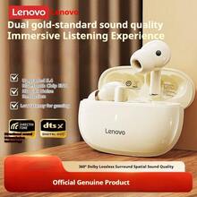 Lenovo Tai nghe Bluetooth không dây  TA210 - Thời lượng pin siêu dài, Tai nghe thể thao nhét tai, Khử tiếng ồn chủ động ENC, Giảm tiếng ồn cuộc gọi thông minh với bốn micrô, Màu trắng/Trắng ánh trăng, Đen - Thiết kế quà tặng - đá mặt trăng màu trắng - Xem 9