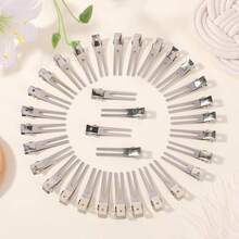 150/100/50/30/20/10 piezas Pinzas para el cabello con doble diente, Pinzas para el cabello de metal, Para peinados y hacer lazos, Pinzas rizadoras de calidad de salón - Multicolor - Ver 2