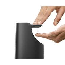 Joseph Joseph Bathroom Slim, Compact Soap Dispenser, Easy-Push Pump Head, Non Drip Nozzle, Fill-Level Window, Refillable, Matt Black,Black - Đen - Xem 4