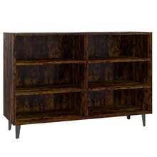 Credenza vidaXL in legno composito di rovere affumicato, dimensioni 103,5 x 35 x 70 cm. - Multicolore - Visualizzare 2