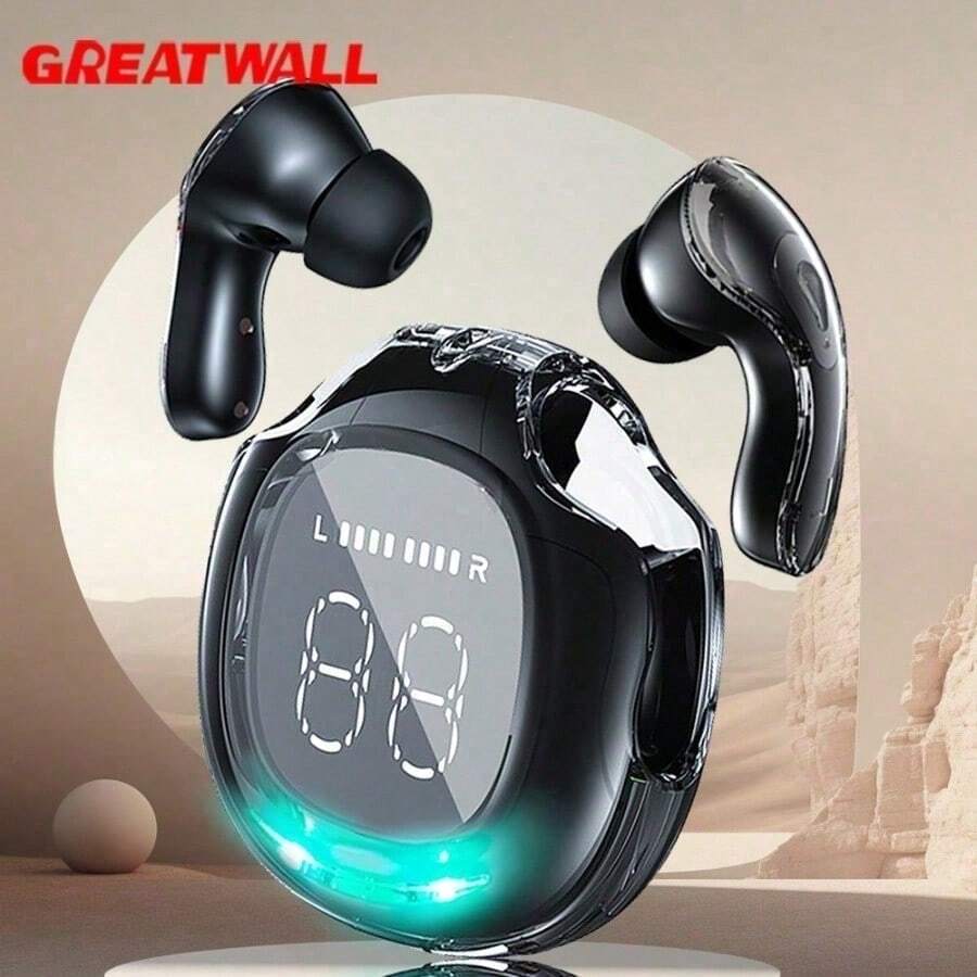 2025 Latest Bluetooth Headphones, TWS Wireless Bluetooth Earphones With LED Digital Display Headsets Sports Running Headphones HiFi HD Stereo Earbuds With Built-In Microphone In-Ear Wireless Earbuds - 隨機顏色-1pc - 查看 1