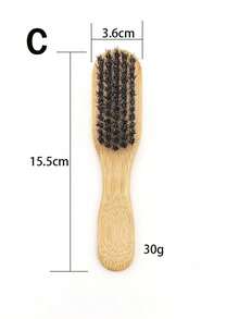 Boar Bristle Smooth Comb, Create Sleek Ponytail Hairstyle, Tame Flyaways & Frizzy Hair, Control Hairline - Wide Tooth Tail Comb, Convenient For Sectioning And Volumizing Styling - Multicolor - View 12