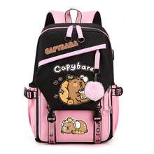 Capybara New Backpack - High Quality Large Capacity Laptop Bag With Carton Design, Polyester For College Students, Travel & Daily Commute, Travel Backpack | Modern Backpack | Zipper Closure Large-Capacity Multi-Layer Pencil Case,Back To School Supplies Essentials Office Supplies Valentine's Day Gifts - Multicolor - View 16