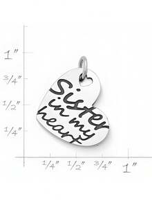 Joyería S925 Plata esterlina 1 pieza Colgante de letra simple, elegante y versátil, colgante de bricolaje, adecuado como una hermosa joyería de regalo para Navidad, Halloween, etc. - Colgante con forma de letra en forma de corazón - Ver 2