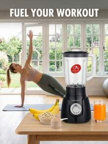 Máy xay sinh tố cá nhân SOKANY 185 1 chiếc, máy xay đa năng, máy nghiền thực phẩm, máy ép trái cây, công nghệ xung nhịp, thích hợp để xay, trộn, làm sinh tố và nghiền đá. - Phích cắm loại C của EU (220-240V) - Xem 5