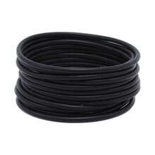 Whatnotz, llc 12 pulseras elsticas de goma negra de silicona y jalea, 2. inches, Caucho Silicona - inicial - Ver 1