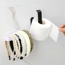 No Drill Toilet Paper Holder, Bathroom Tissue Roll Rack, Wall-Mounted Toilet Paper Dispenser, Toilet Paper Holder, Bathroom Storage Rack, This Plastic Tissue Holder Can Be Installed In The Kitchen Without Drilling. This Self-Adhesive Paper Towel Holder Can Be Used As A Bathroom Towel Bar Or Wall-Mounted Towel Ring, Ideal For Hanging Towels And Tissues In The Bathroom.