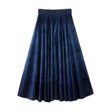 Faldas largas acampanadas para mujer, cintura elstica, primavera y verano, Como en las fotos2, Talla nica - inicial - Ver 1