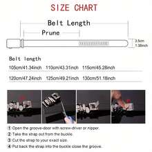 1pc Customized Men's White/Black/Brown PU Leather Belt, Business Personalized Engraved Name Logo Automatic Buckle Accessory Waist Belt, Ideal Gift For Friends And Family, Suitable For Various Occasions - Multicolor - View 6