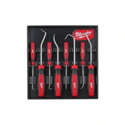 Milwaukee Mounting Hooks Set Of 8: 2 X Flat 2 X Curved 2 X 90° 2 X 45°