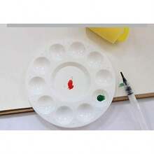 PUBAMALL12 paletas de bandejas de Pintura, con 10 pocillos, Lavables, Color Blanco - / - Ver 5