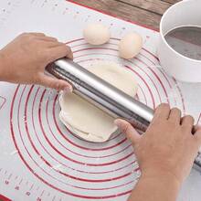 Rollo de cocina, rodillo ajustable con escala y 4 aros removibles para tacos, galletas, raviolis y pizza con repostería antiadherente (Plata),32790069 - Multicolor - Ver 6