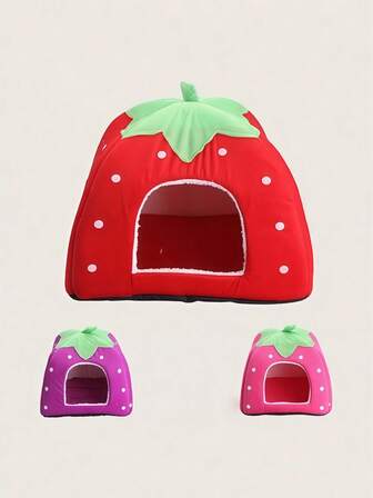 1pc Small Animal Hideaway Bed, Suitable For Pets Under 6lbs, Curled Shape Design Fits Pet's Resting Habit, Machine Washable, Multiple Colors Available, Small Animal Hiding Bed