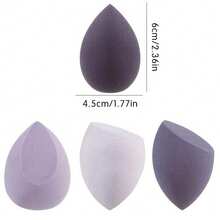 1/3/5Pcs Latex-Free Professional Makeup Sponge Set (Random Colors), Water Drop Blender – Wet/Dry Touch-Up, 1/3/5 Bags (Easy To Use Without Powder) - 彩色 - 查看 8