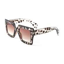 3-Pack Plastic Geometric Oversized Full-Rim Leopard Print Classic Retro Glasses Timeless For Women, Suitable For Rave Parties, Outdoor Travel And Halloween Occasions - 3pcs 黑灰白豆花香檳雙茶組合 - 查看 4