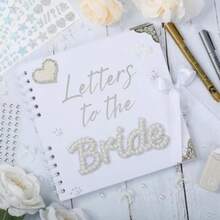 WSXC Letters To The Bride Scrapbook Wedding Scrapbook Kit With DIY Accessories White Guest Book For Bridal Memory Letters To The Bride Book For Wedding 11.4x8.5 Inches - 白色 - 查看 5