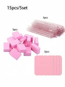 Bộ dụng cụ làm móng dùng một lần 120 món (40 bộ): Dũa móng mini, Dải chà nhám và Tẩy da chết, Dụng cụ làm móng hoàn hảo cho tiệm, Bộ dụng cụ tự làm - Hồng - Xem 11