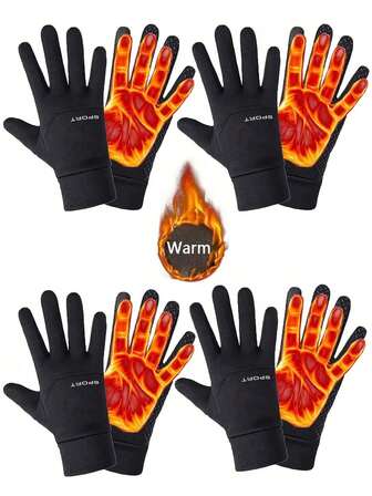 1 Pair Men's Warm Winter Gloves - Extreme Cold Resistant Touchscreen Compatible Ski & Snowboard Gloves With Windproof Wrist Strap, Short/Long Sleeve Compatible (Non-Bulk), Suitable For Cycling, Motorcycle, Snow Sports - Washable, Hand Warmer, Men's Winter Clothing, Men's Winter Gloves, Men's Thermal Wear, Men's Winter Apparel, Winter Essentials, Men's Snow Gear