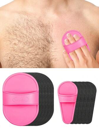 62/32/12pcs-Hair Removal Kit, Girl Exfoliating Kit-Smooth Legs And Facial Hair Removal Pads In 2 Sizes, Reusable Physical Hair Removal Tools, Fine Black Sandpaper For Lips And Skin, Facial Hair Remover And Sander, Smooth Facial Hair Remover, Women's Shaver, Mini Shaving And Hair Removal Kit, Winter, Pink, Graduation.Valentine's Day